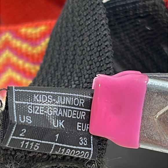 CHACO J180220 Kids ZX1 Rainbow Ecotread Orange Black Strappy Sandals Unisex Sz 2 - Picture 9 of 9